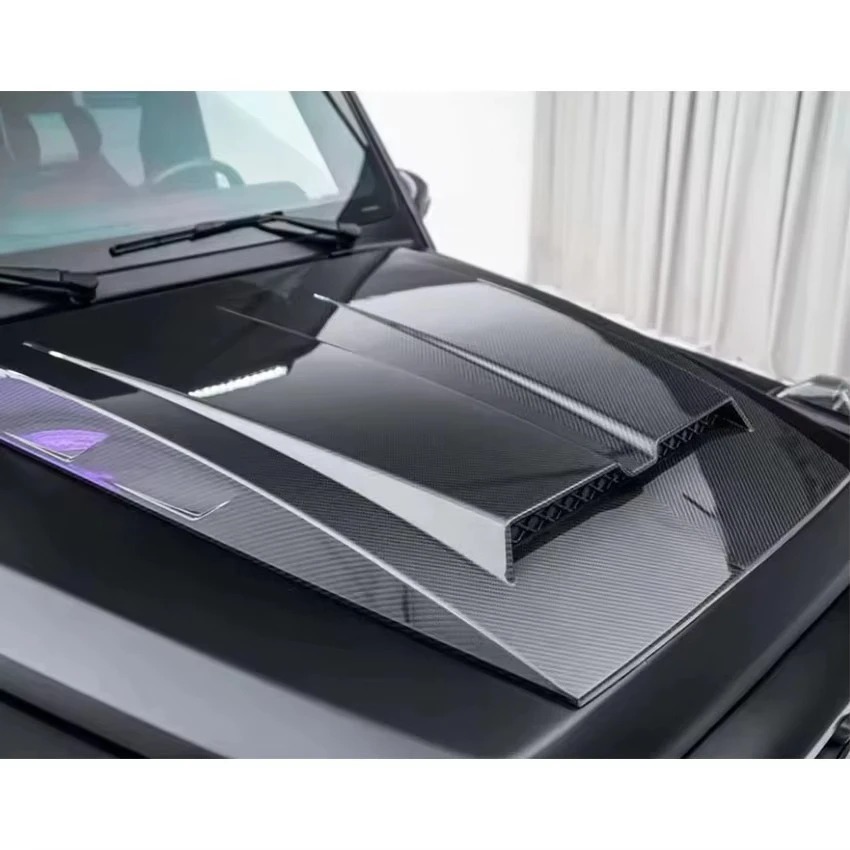 Upgrade B Style Dry Carbon Fiber Hood Bonnet for  G Wagon Body Kit G63 W464 G500 G550 2019-2024